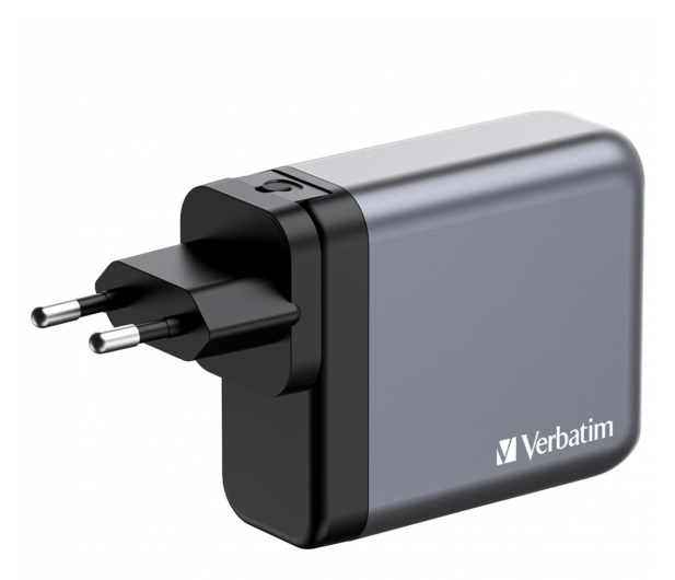 VERBATIM GNC-140 32203 GaN 140W, PD 3.1, QC 3.0 3x USB-C, 1x USB-A, UE / UK ANVE14W5AQGG - 1199636 - zdjęcie